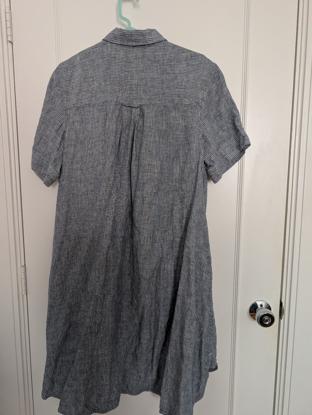 Everlane Daytripper Dress in Blue White Striped Linen- Medium - Picture 3 of 4